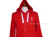 Mens Official Wales WRU Red Hoodie